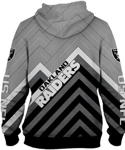 Oakland Raiders Full-Size 3D Zip Hoodie - Pullover Size S-5Xl