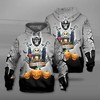 Oakland Raiders Jack Skellington 3D Graphic Hoodie - Halloween Costume