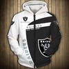 Oakland Raiders Long Sleeve 3D Zip Hoodie - Pullover Gift For Fans