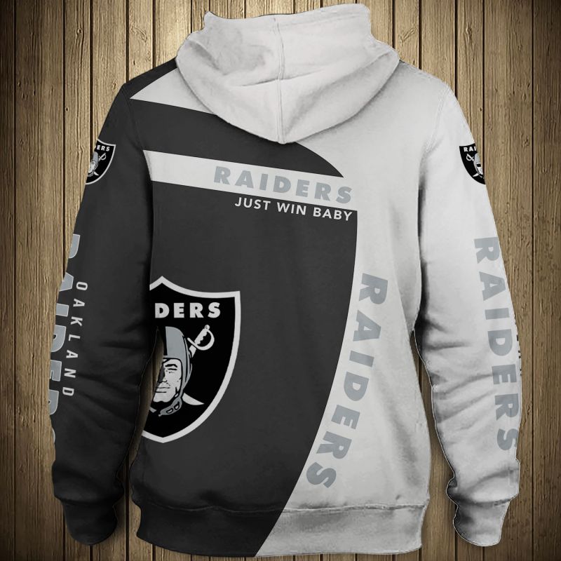 Oakland Raiders Long Sleeve 3D Zip Hoodie - Pullover Gift For Fans