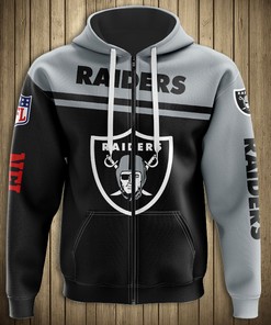 Oakland Raiders Skull 3D Hoodie Pullover - Zip Hoodie For Fans