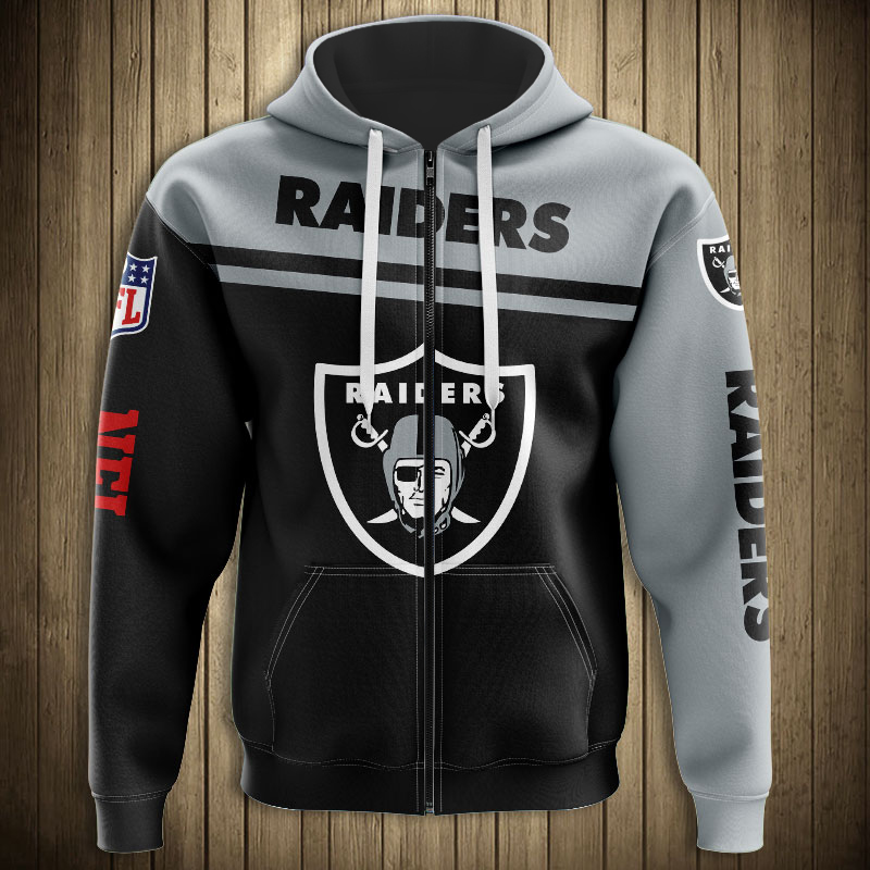 Oakland Raiders Skull 3D Hoodie Pullover - Zip Hoodie For Fans