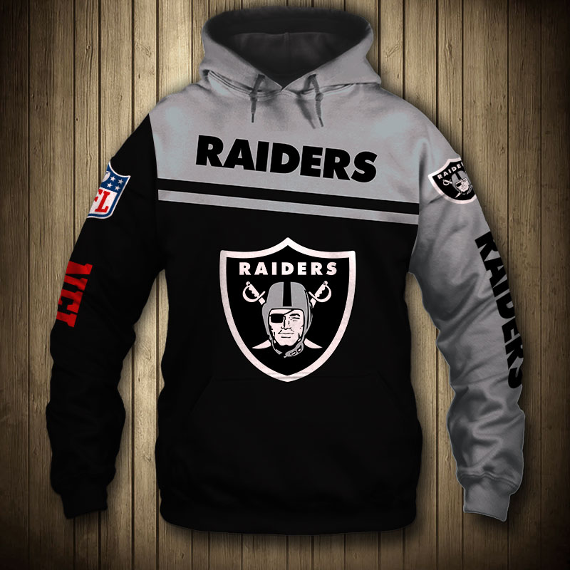Oakland Raiders Skull 3D Hoodie Pullover - Zip Hoodie For Fans