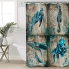 Ocean Creatures Beach Shower Curtain for Seahorse Turtle Whale Octups Bathroom Decor