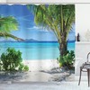 Ocean Escape: Seaside Tropical Shower Curtain for Summer Homes