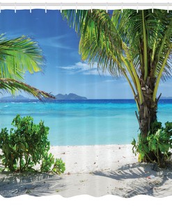 Ocean Escape: Seaside Tropical Shower Curtain for Summer Homes