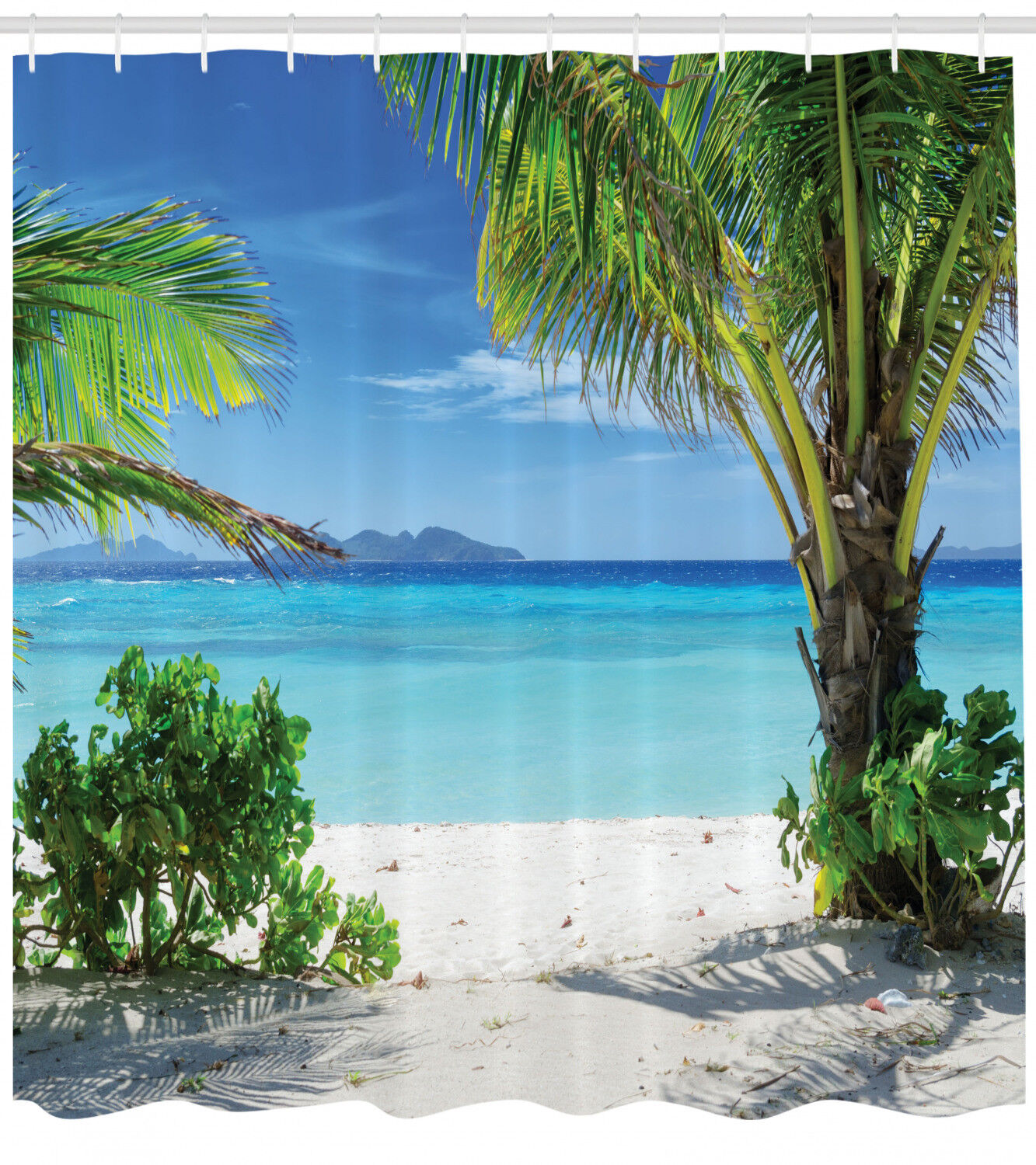 Ocean Escape: Seaside Tropical Shower Curtain for Summer Homes