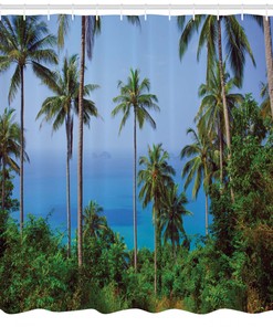 Ocean Jungle Beauty Print Shower Curtain for Laid-back Bathroom