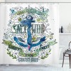 Ocean Legend Anchor Marine Shower Curtain Print for Bathroom