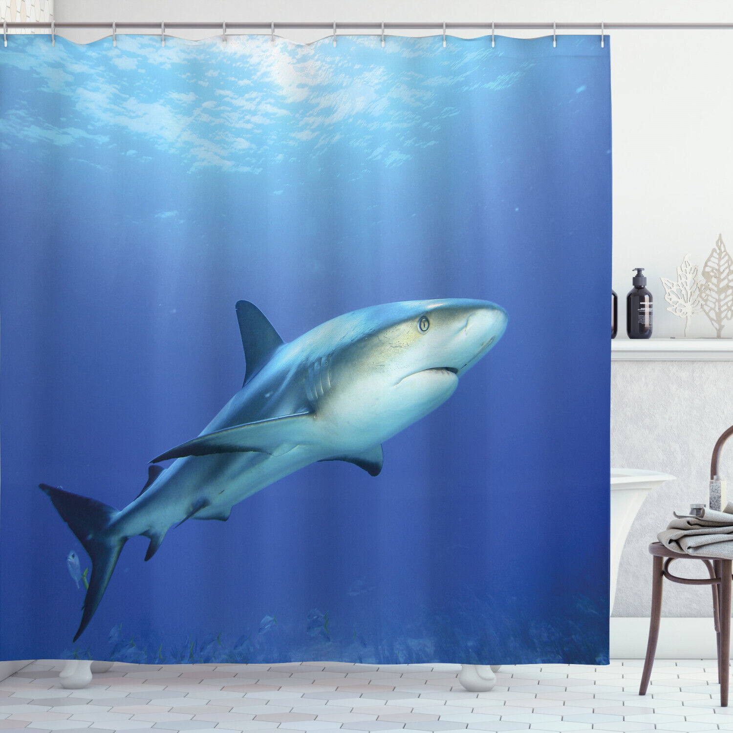 Ocean Life Dreamy Print Shower Curtain for Your Bathroom