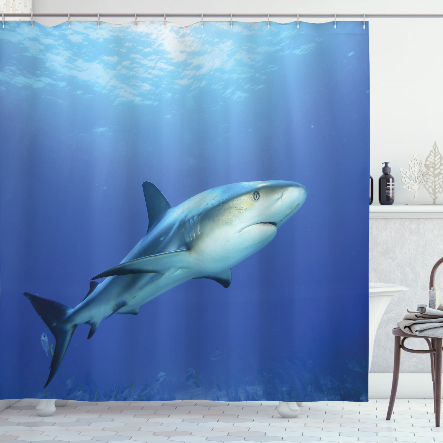 Ocean Life Dreamy Print Shower Curtain for Your Bathroom