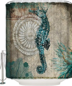 Ocean Life: Seahorse Shower Curtain For A Coastal Bathroom Oasis