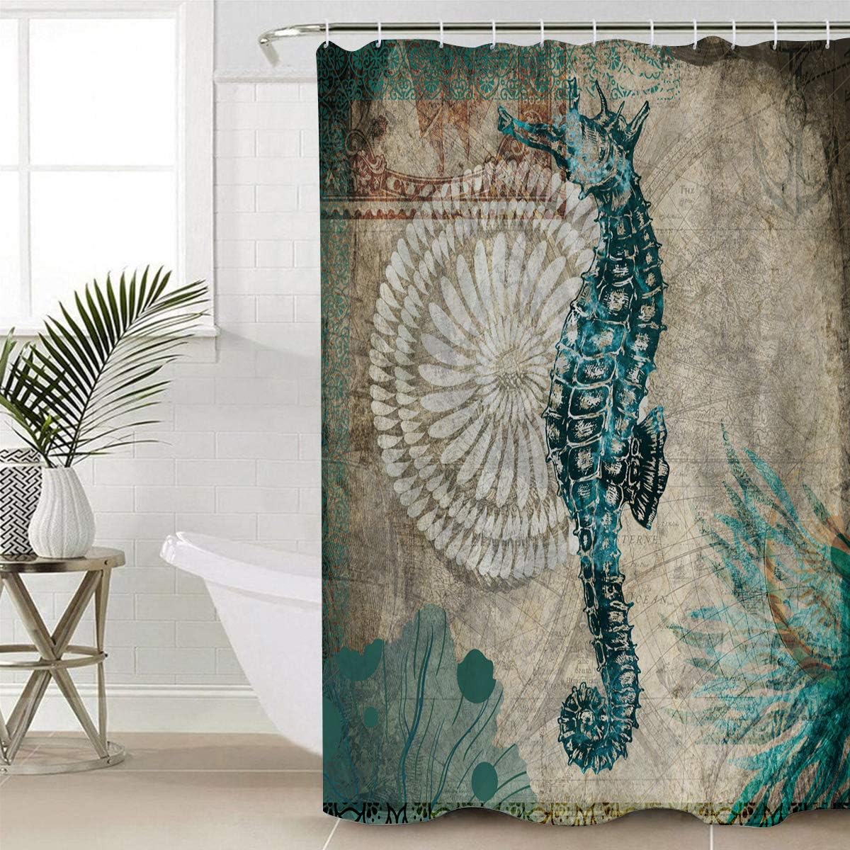 Ocean Life: Seahorse Shower Curtain For A Coastal Bathroom Oasis - Image 4