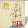 Ocean Sailing Sun Painting Fabric Shower Curtain for Bathroom Decor