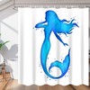 Ocean Sea Animal Mermaid Print Shower Curtain for Bathroom Fabric Home Decor 