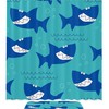 Ocean Sea Shark Pattern Shower Curtain with Waterproof Fabric for Bathroom Decor