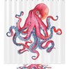 Ocean Sea Whale and Octopus Print Shower Curtain with Matching Mat for Bathroom