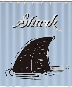 Ocean Sharks Print Shower Curtain - Custom Durable Fabric