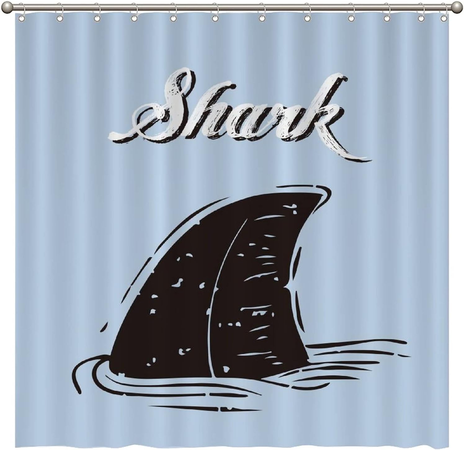Ocean Sharks Print Shower Curtain - Custom Durable Fabric