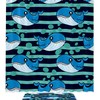 Ocean Stripe Whale Shower Curtain with Waterproof Material for a Relaxing Bathroom 