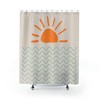 Ocean Sunrise Shower Curtain, Scenic Water View Bathroom Decor, Ideal for Beach Lovers 