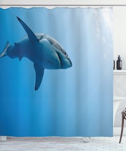 Ocean Swimming Fish Print Shower Curtain for Your Bathroom