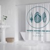 Ocean Theme Shower Curtain - Coastal Shower Curtain With Shells And Seashells