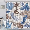 Ocean Themed Octopus Shower Curtain For Beach And Nautical Bathroom By Alishomtll