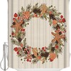 Ocean Themed Shower Curtain | Starfish Seahorses Pine Cones Christmas Bathroom Decor