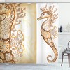 Ocean-Inspired Horse Print Shower Curtain For The Ultimate Bathroom Experience