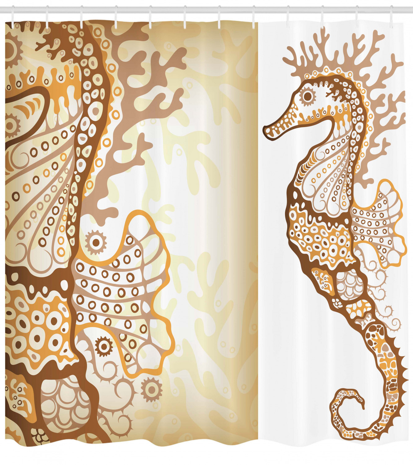 Ocean-Inspired Horse Print Shower Curtain For The Ultimate Bathroom Experience - Image 4