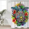 Ocean-Themed Sea Turtle Shower Curtain for Beach House Bathroom