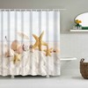 Oceanic Conch Shower Curtain, Personalized Fabric Bathroom Decor For Holidays