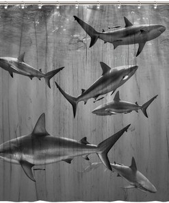 Oceanic Creatures Shower Curtain - Underwater Bathroom Decor