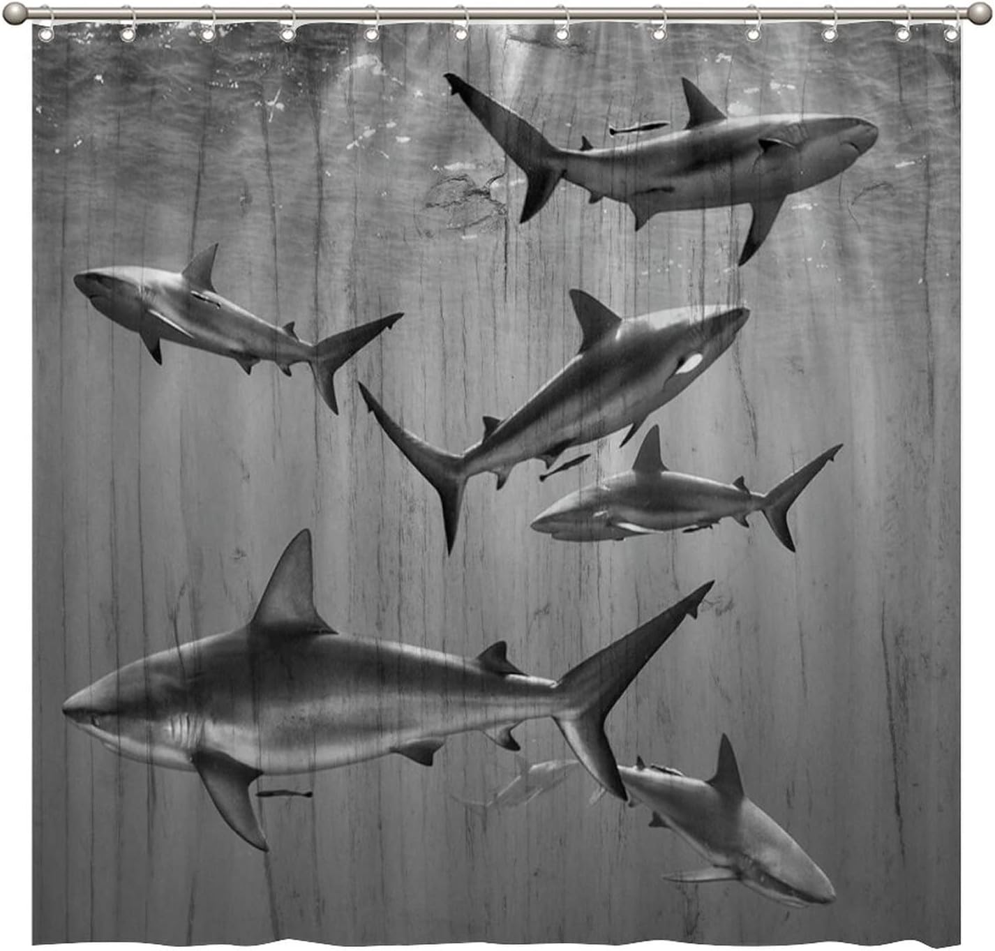 Oceanic Creatures Shower Curtain - Underwater Bathroom Decor