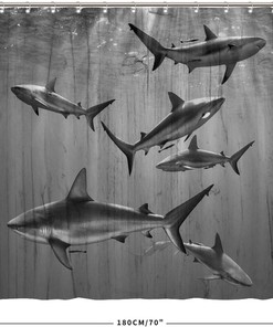 Oceanic Creatures Shower Curtain - Underwater Bathroom Decor