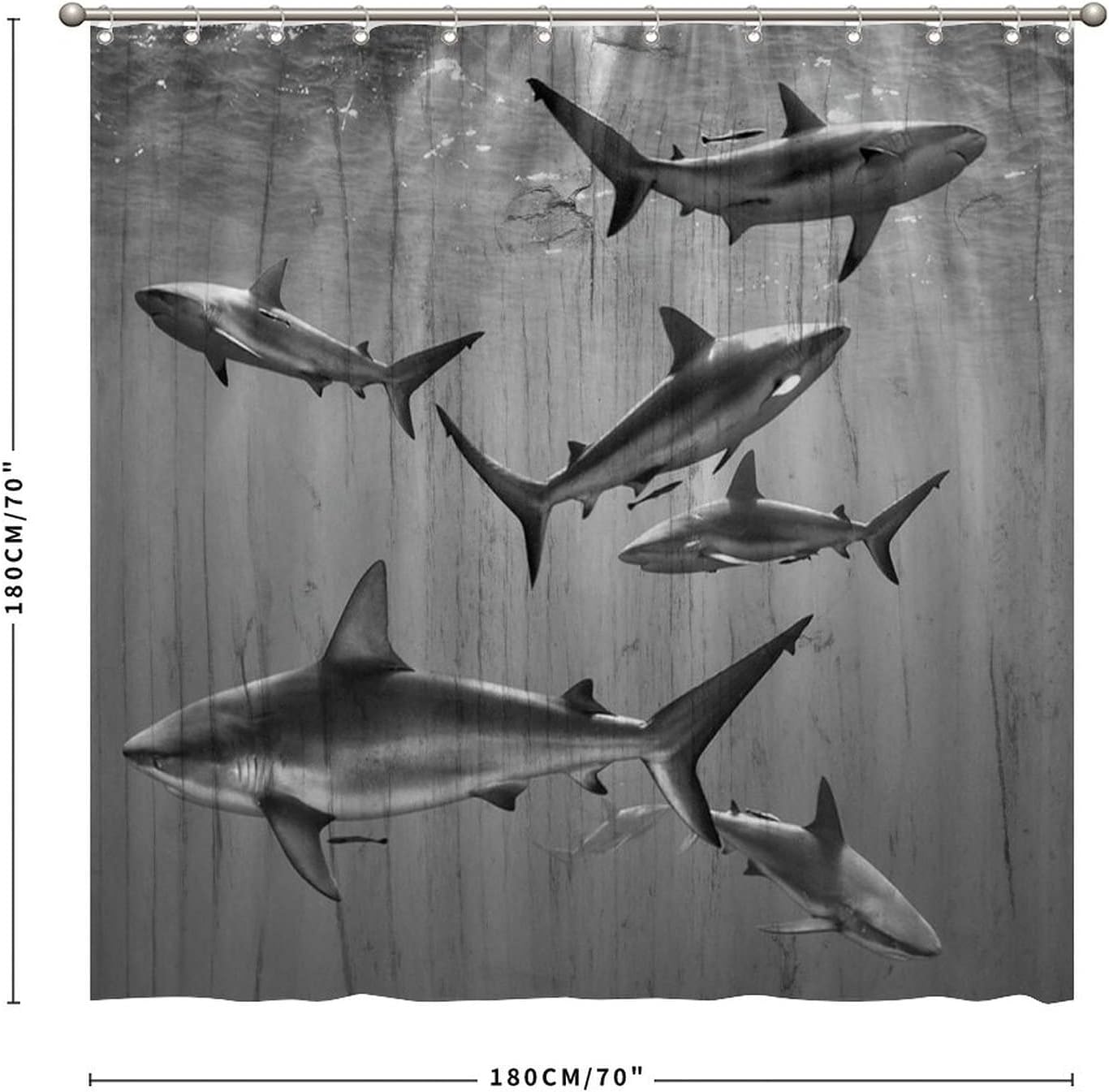 Oceanic Creatures Shower Curtain - Underwater Bathroom Decor