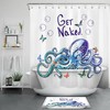 Octopus And Butterfly Shower Curtain With Funny And Colorful Prints, Unique Bathroom Decor Idea