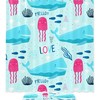 Octopus Blue Whale Shower Curtain for Sea Life Bathroom Theme