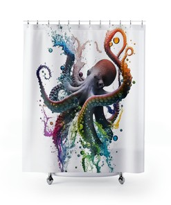Octopus Kraken Luxury Shower Curtain for Bathroom Decor