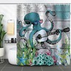 Octopus Monster Shower Curtain Set, Waterproof Fabric Material for Your Bathroom Decor