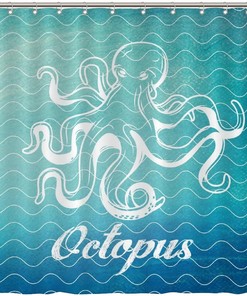Octopus Sea Animal Shower Curtain - Custom Durable Fabric