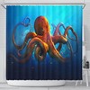 Octopus Sea Life Funny Art Bathroom Decor Shower Curtain for Kids