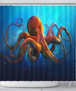 Octopus Sea Life Funny Art Bathroom Decor Shower Curtain for Kids