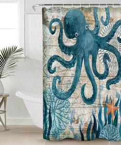 Octopus Shower Curtain For A Modern Bathroom