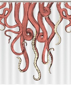 Octopus Tentacles Organisms Shower Curtain - Custom Durable Fabric