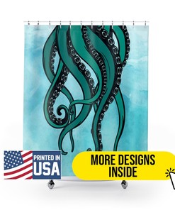 Octopus Tentacles and Gifts Shower Curtain for Bathroom Decor