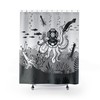 Octopus Underwater World Shower Curtain for Seaside Bathroom Decor