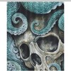 Octopus and Skull Fashion Bath Print Shower Curtain for Bathroom