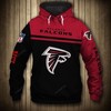 Official Atlanta Falcons Skull Design 3D All Over Print Zip Up Hoodie - Perfect Gift For Fans